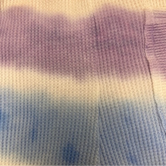 Simply Southern Tie Dye Waffle Knit Lounge Beach Shorts Peach Purple Blue Sz M - Picture 14 of 14